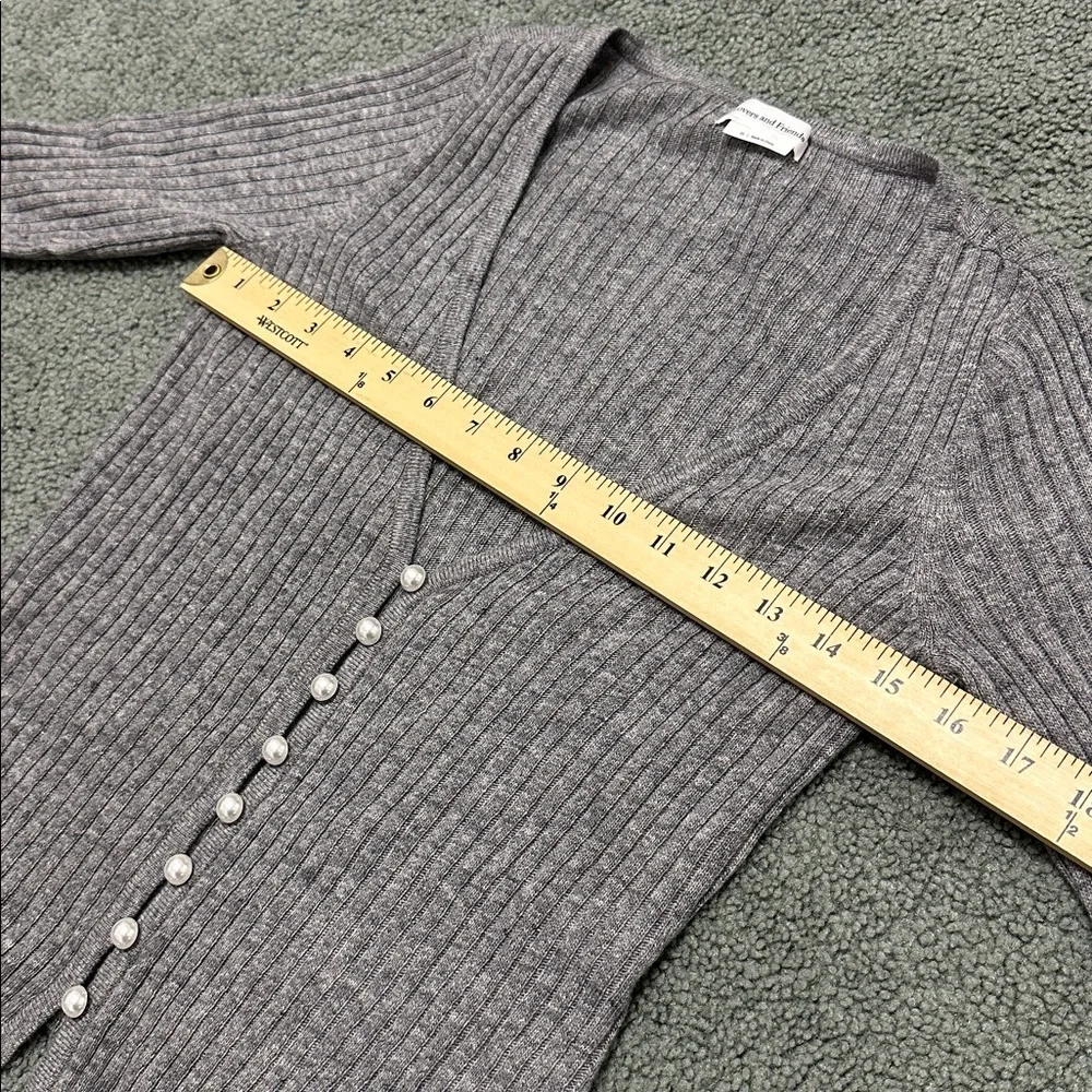 Lovers and Friends Baxter Cardigan Ribbed Pearl women’s size XS - Picture 7 of 8